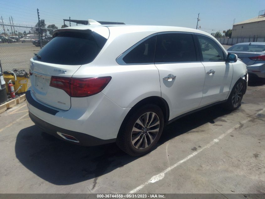 2016 ACURA MDX W/TECH/W/TECH - 5FRYD4H49GB018402