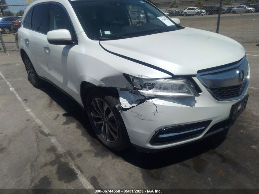 2016 ACURA MDX W/TECH/W/TECH - 5FRYD4H49GB018402