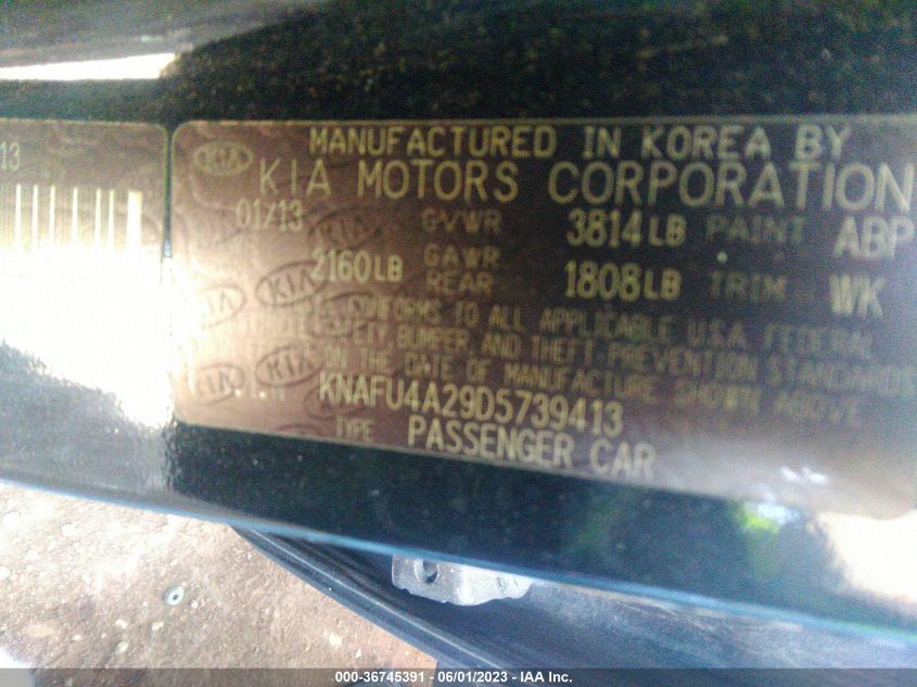 2013 KIA FORTE EX - KNAFU4A29D5739413