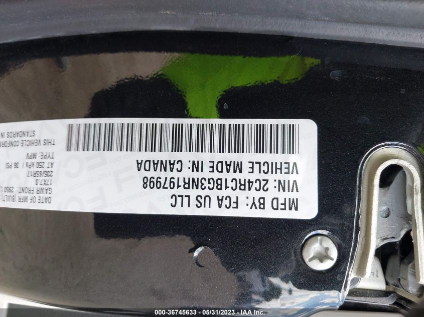 2022 CHRYSLER PACIFICA TOURING L - 2C4RC1BG3NR197998