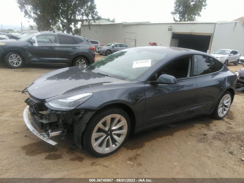 2022 TESLA MODEL 3 LONG RANGE - 5YJ3E1EB0NF195024