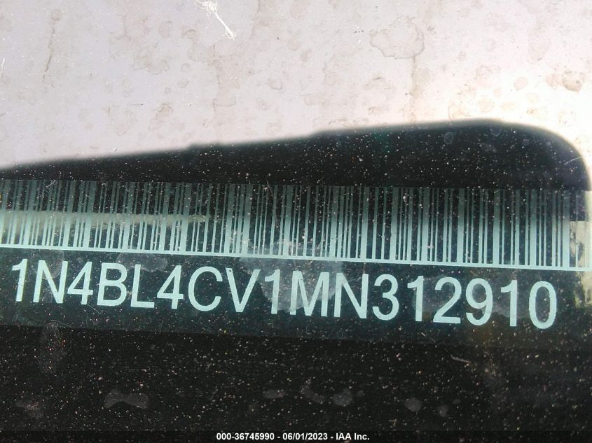 2021 NISSAN ALTIMA 2.5 SR - 1N4BL4CV1MN312910