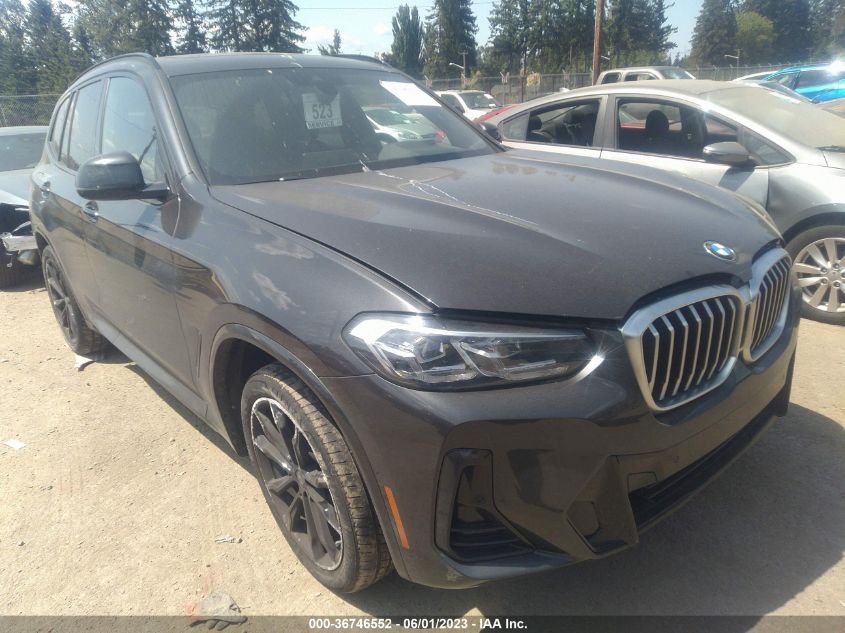 2022 BMW X3 XDRIVE30I - 5UX53DP09N9K05540