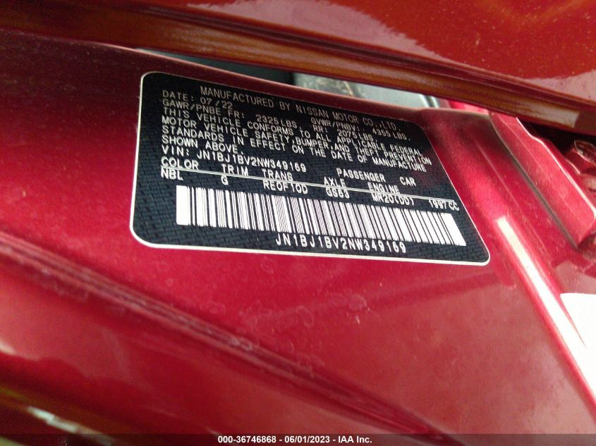 2022 NISSAN ROGUE SPORT SV - JN1BJ1BV2NW349169