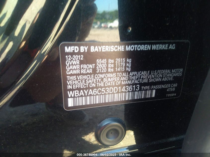 2013 BMW 7 SERIES 740I - WBAYA6C53DD143613