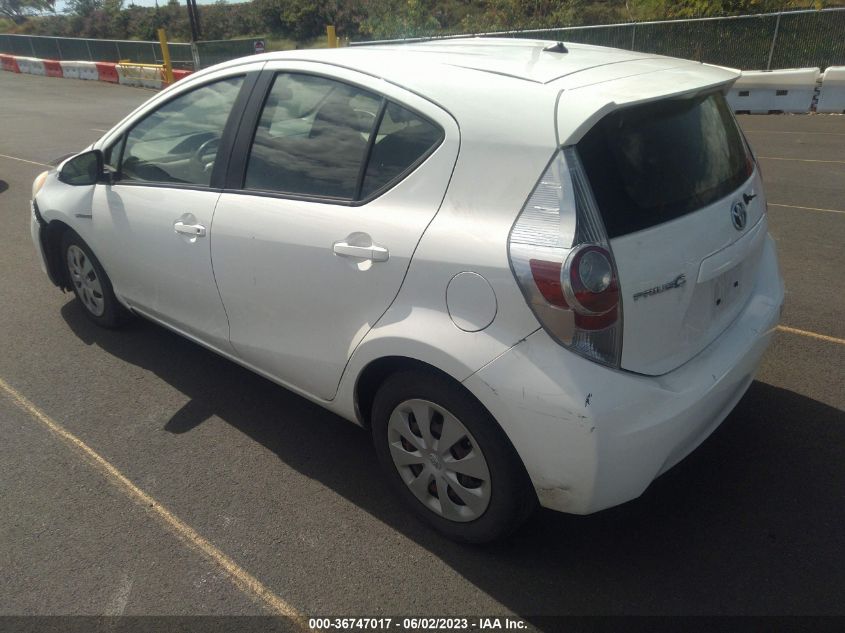 2013 TOYOTA PRIUS C ONE/TWO/THREE/FOUR - JTDKDTB39D1532689