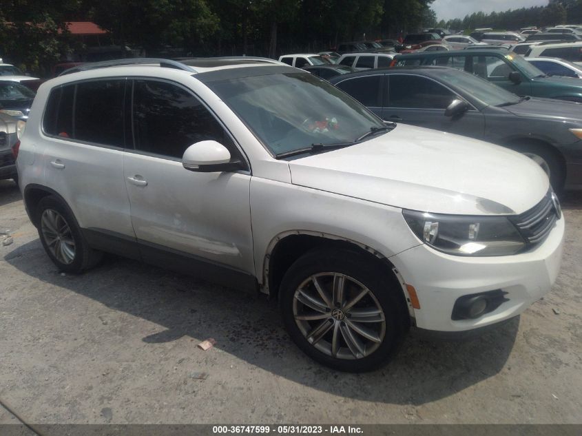 2013 VOLKSWAGEN TIGUAN SE W/SUNROOF & NAV - WVGAV3AX2DW578263