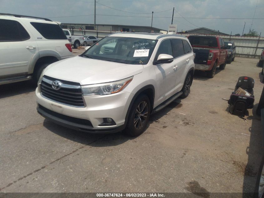 2016 TOYOTA HIGHLANDER XLE - 5TDKKRFH9GS180459