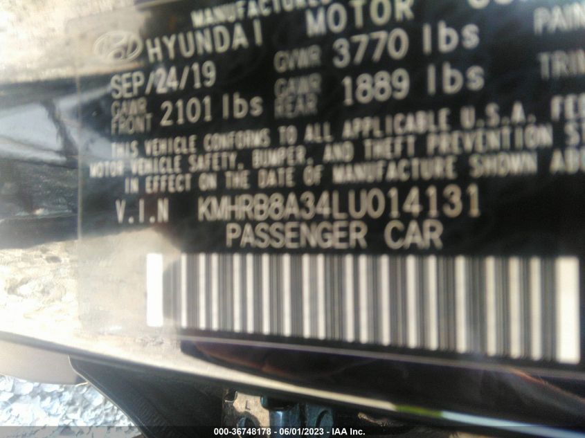 2020 HYUNDAI VENUE SE - KMHRB8A34LU014131