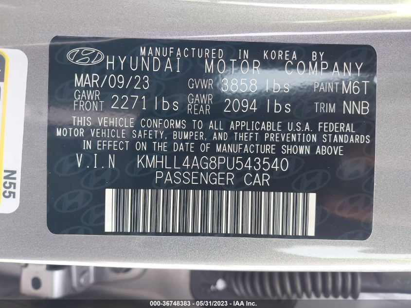 2023 HYUNDAI ELANTRA SE - KMHLL4AG8PU543540