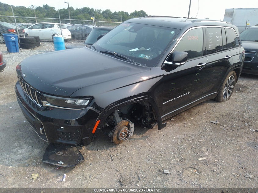 VIN 1C4RJHDG1N8565313 2022 JEEP GRAND CHEROKEE OVERLAND