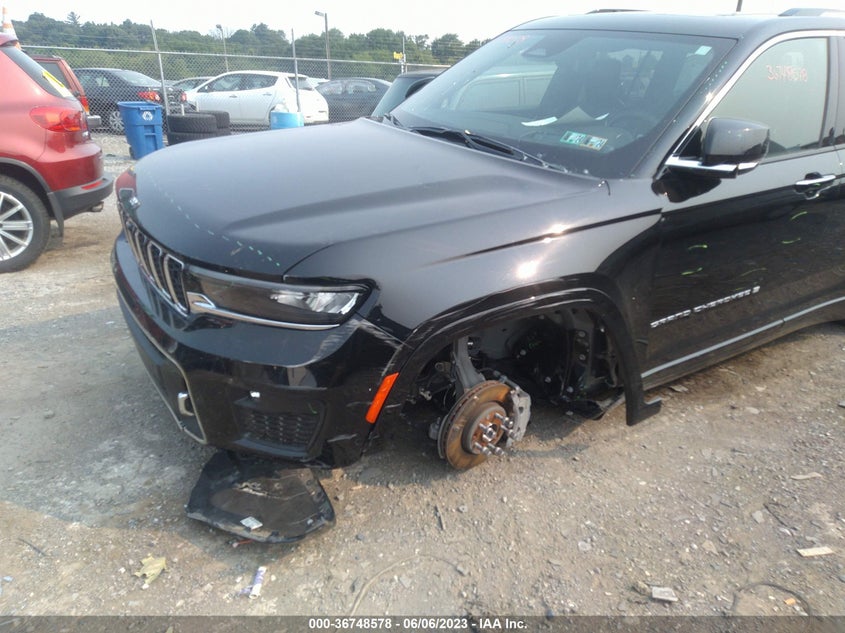 VIN 1C4RJHDG1N8565313 2022 JEEP GRAND CHEROKEE OVERLAND