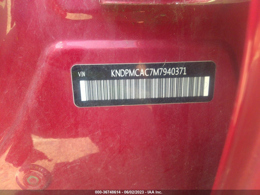VIN KNDPMCAC7M7940371 2021 KIA SPORTAGE LX