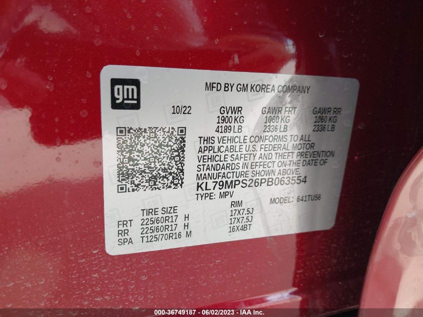 2023 CHEVROLET TRAILBLAZER LT - KL79MPS26PB063554
