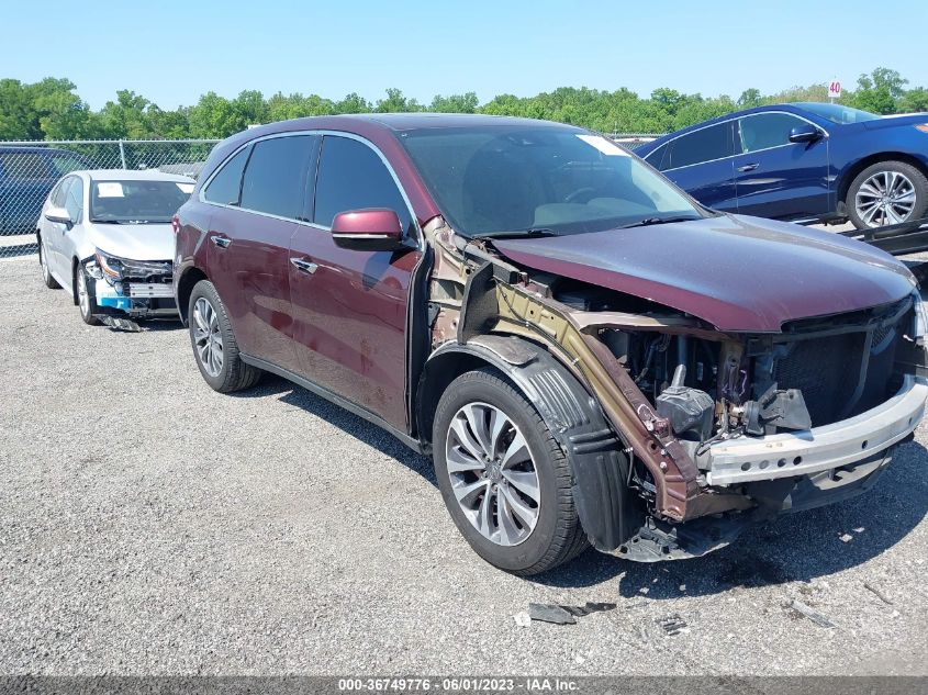 2016 ACURA MDX W/TECH/W/TECH - 5FRYD4H43GB041738