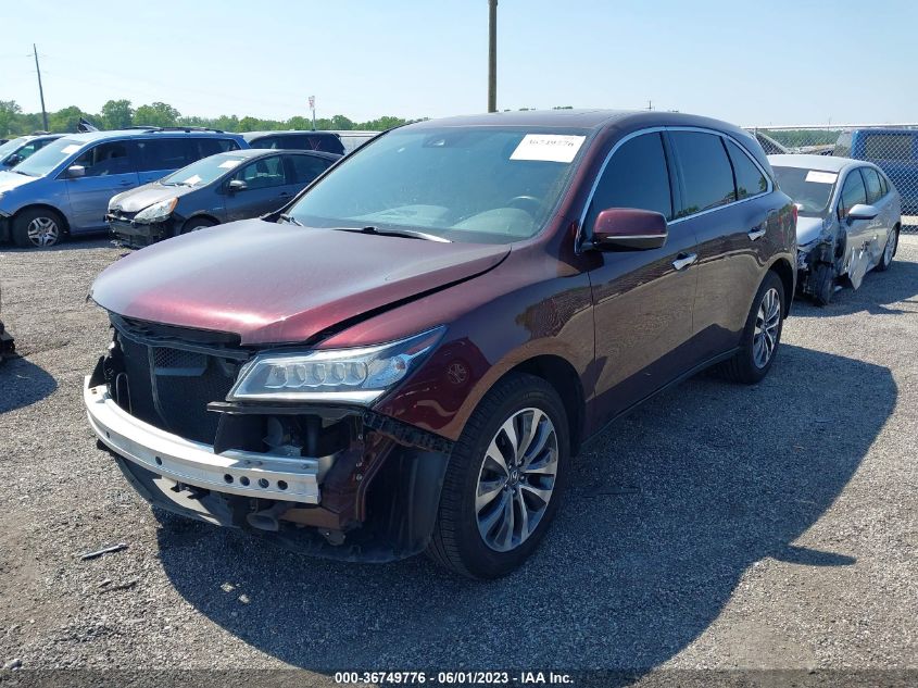 2016 ACURA MDX W/TECH/W/TECH - 5FRYD4H43GB041738