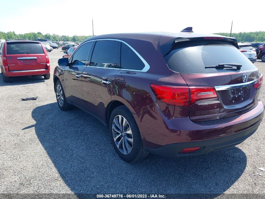 2016 ACURA MDX W/TECH/W/TECH - 5FRYD4H43GB041738