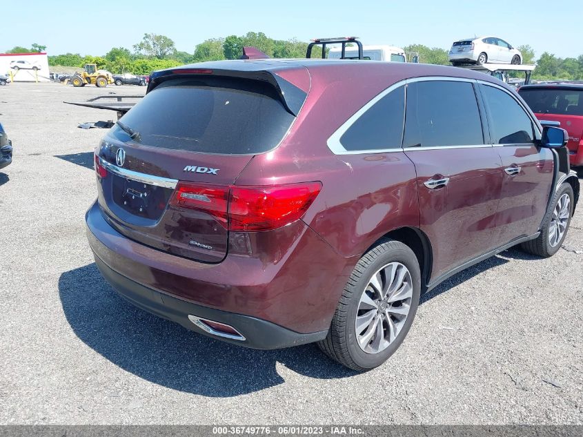 2016 ACURA MDX W/TECH/W/TECH - 5FRYD4H43GB041738