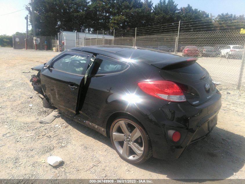 2013 HYUNDAI VELOSTER TURBO W/BLACK INT - KMHTC6AEXDU123381