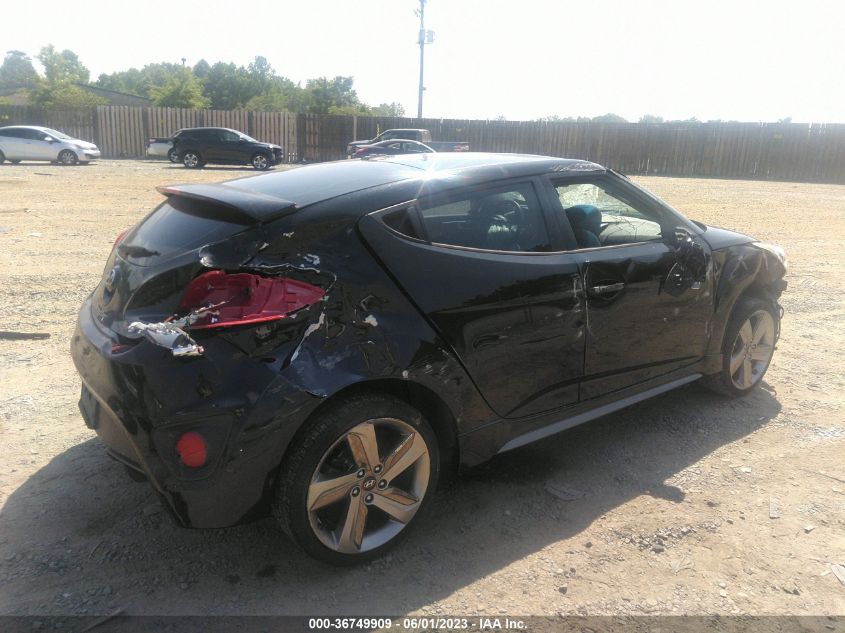 2013 HYUNDAI VELOSTER TURBO W/BLACK INT - KMHTC6AEXDU123381