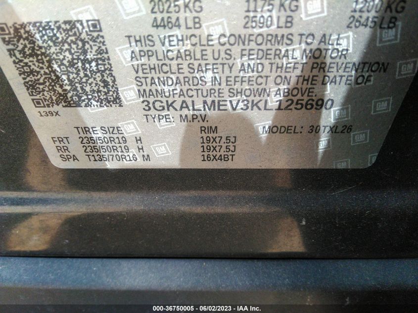 2019 GMC TERRAIN SLE - 3GKALMEV3KL125690