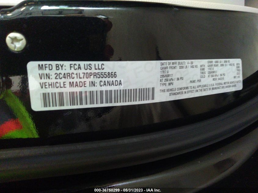 2023 CHRYSLER PACIFICA HYBRID TOURING L - 2C4RC1L70PR555866
