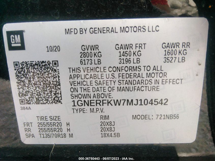 2021 CHEVROLET TRAVERSE LS - 1GNERFKW7MJ104542