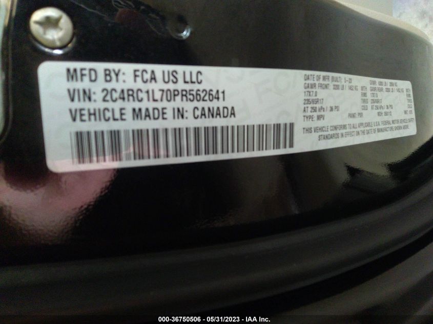 2023 CHRYSLER PACIFICA HYBRID TOURING L - 2C4RC1L70PR562641