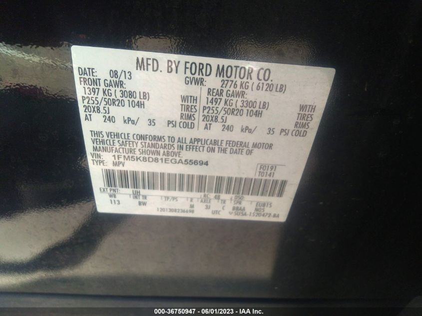 2014 FORD EXPLORER XLT - 1FM5K8D81EGA55694