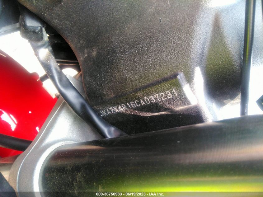 2012 KAWASAKI ZX600 R - JKAZX4R16CA037231