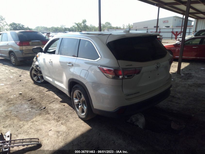 2015 TOYOTA HIGHLANDER LIMITED - 5TDYKRFH7FS102898