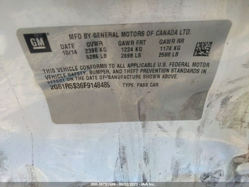 2015 CADILLAC XTS PREMIUM - 2G61R5S36F9148489