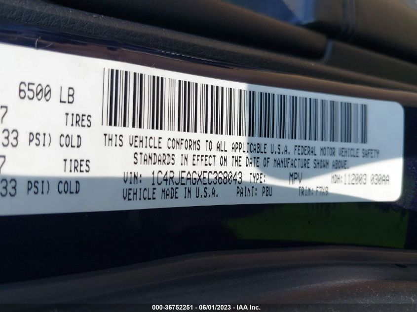 2014 JEEP GRAND CHEROKEE LAREDO - 1C4RJEAGXEC368043