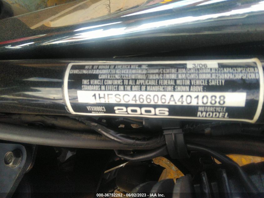 2006 HONDA VTX1800 C3 1HFSC46606A401088