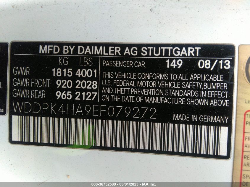2014 MERCEDES-BENZ SLK-CLASS SLK 250 WDDPK4HA9EF079272