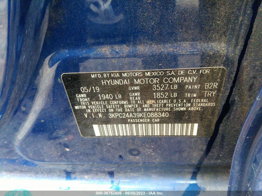 2019 HYUNDAI ACCENT SE/SEL - 3KPC24A39KE088340
