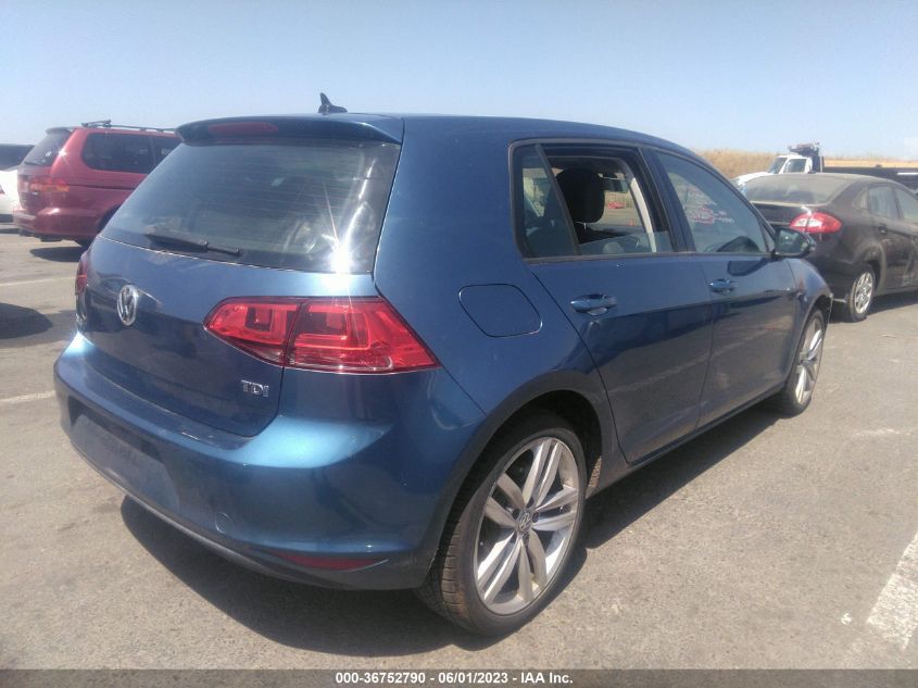 2015 VOLKSWAGEN GOLF TDI SEL - 3VWRA7AU5FM095107