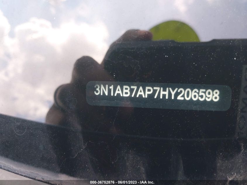 2017 NISSAN SENTRA SV - 3N1AB7AP7HY206598