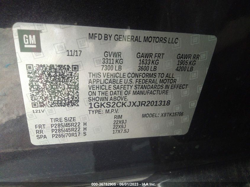 2018 GMC YUKON DENALI - 1GKS2CKJXJR201318