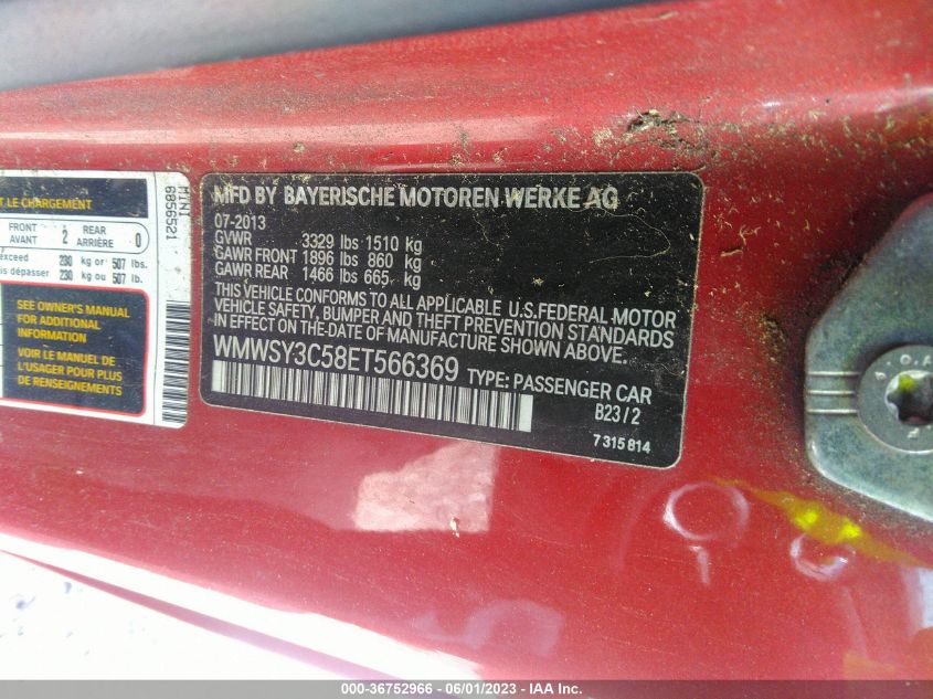 2014 MINI COOPER ROADSTER S - WMWSY3C58ET566369