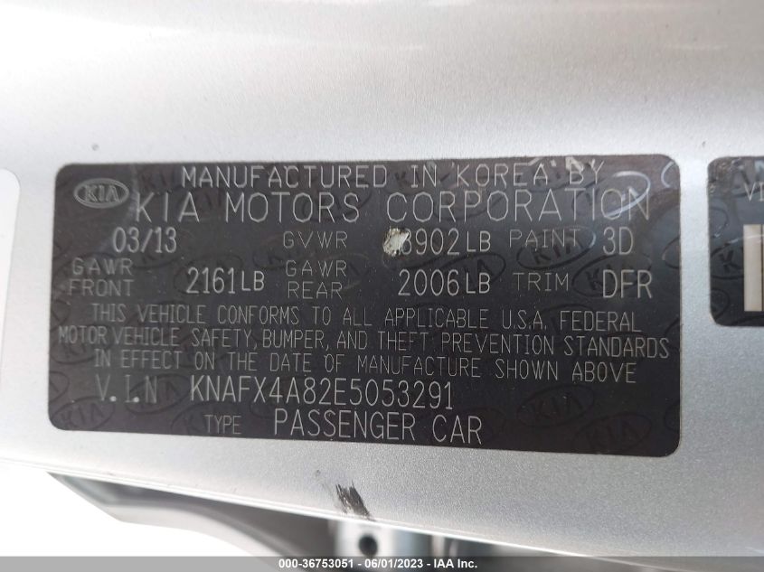 2014 KIA FORTE EX - KNAFX4A82E5053291