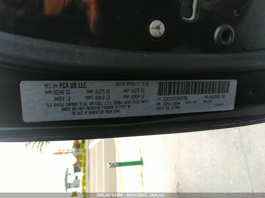 2016 DODGE CHALLENGER SXT - 2C3CDZAG1GH225796