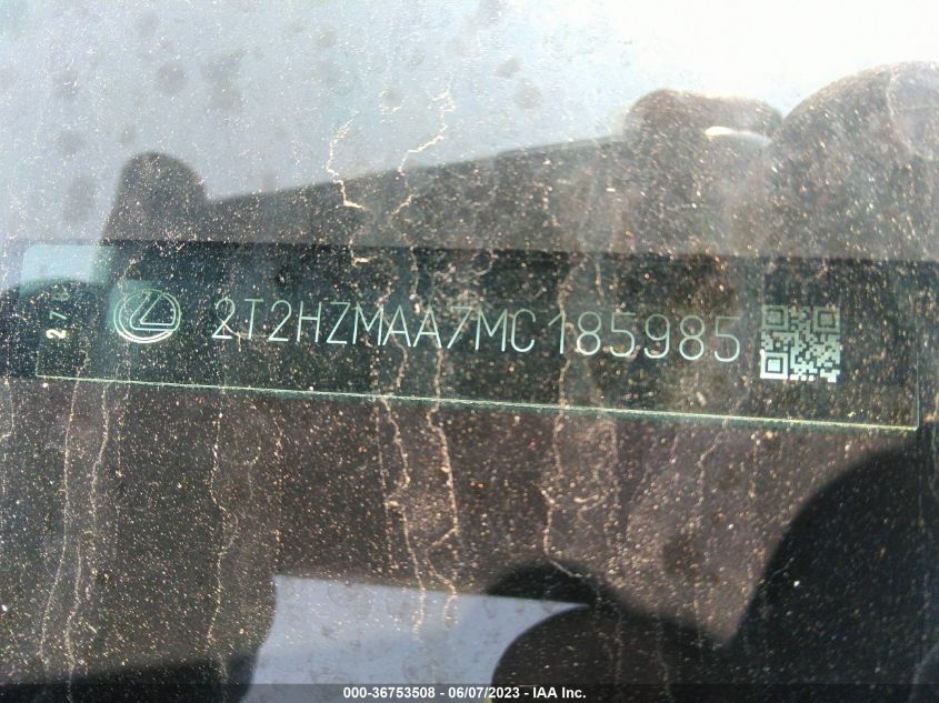 2021 LEXUS RX RX 350 - 2T2HZMAA7MC185985