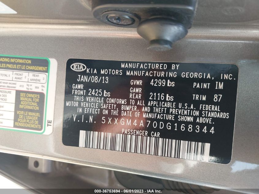 2013 KIA OPTIMA LX - 5XXGM4A70DG168344