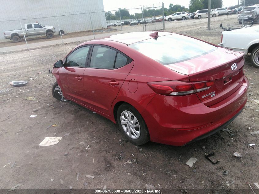 2017 HYUNDAI ELANTRA SE - KMHD74LF6HU073295