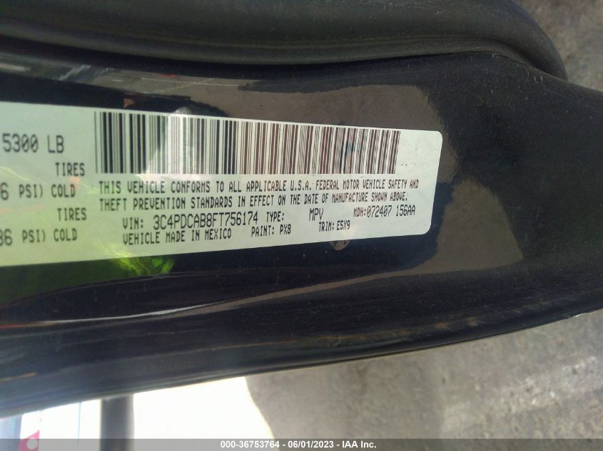 2015 DODGE JOURNEY SE - 3C4PDCAB8FT756174