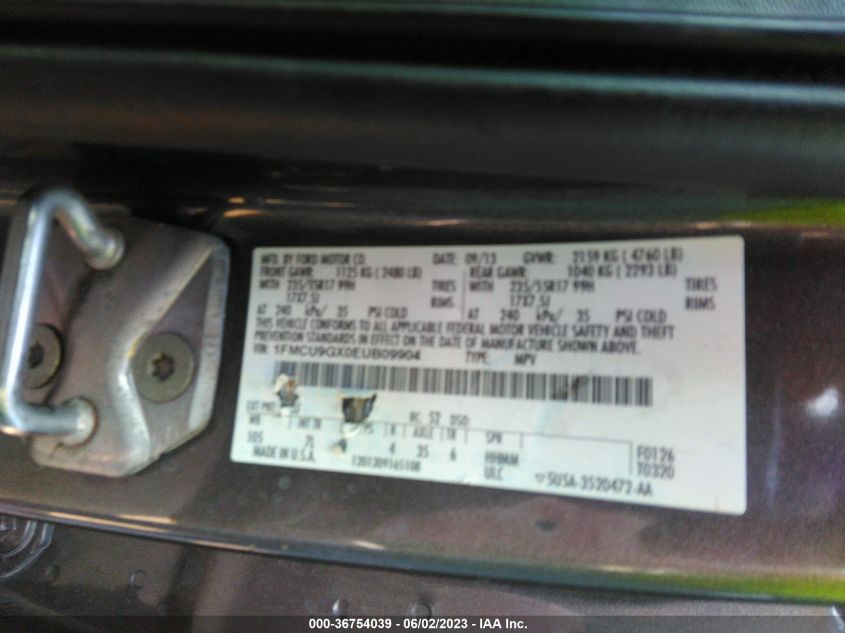 2014 FORD ESCAPE SE - 1FMCU9GX0EUB09904