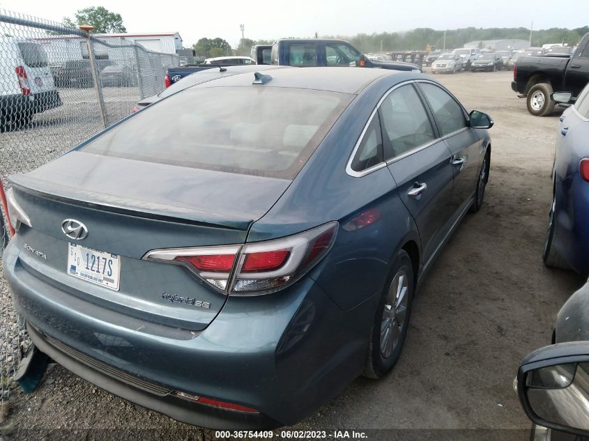 2016 HYUNDAI SONATA HYBRID SE - KMHE24L18GA036093