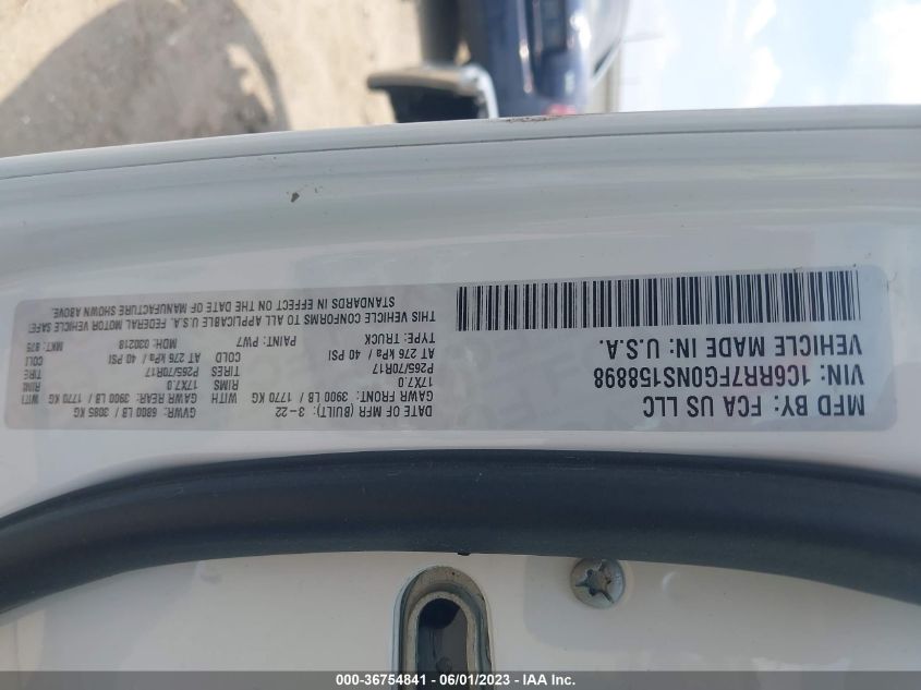 2022 RAM 1500 CLASSIC TRADESMAN - 1C6RR7FG0NS158898