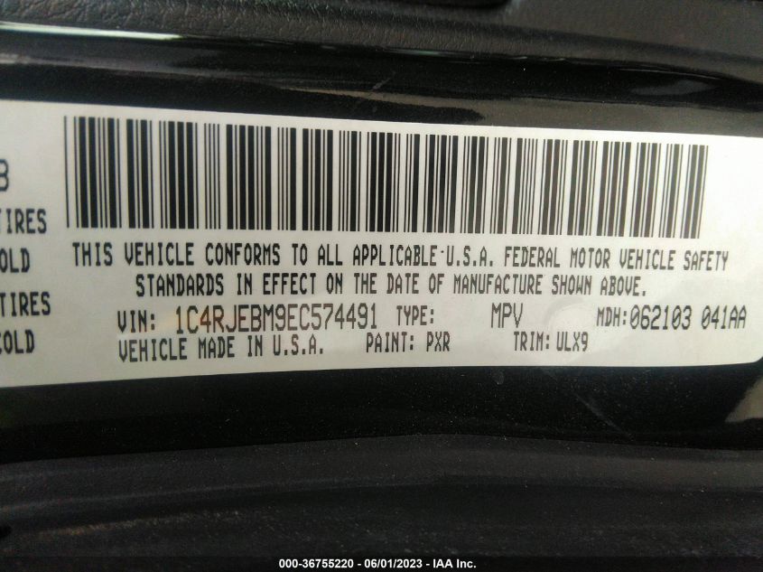 2014 JEEP GRAND CHEROKEE LIMITED - 1C4RJEBM9EC574491